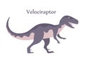 Velociraptor predator cartoon illustration with dangerous claws Royalty Free Stock Photo