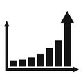 Velocity graph icon simple vector. Speed scale run Royalty Free Stock Photo