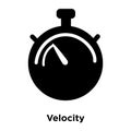 Velocity icon vector isolated on white background, logo concept Royalty Free Stock Photo