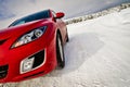 Velocity red car Royalty Free Stock Photo