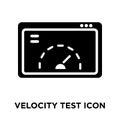 Velocity Test icon vector isolated on white background, logo con Royalty Free Stock Photo