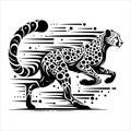 Velocity Unleashed: Abstract Vector Silhouette of a Cheetah