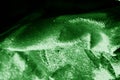 Velor green fabric Velvet pattern carved from under an uncircumcised pile of heaps Velvet Burntout Devore this type It`s just a