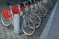 Velov Self-Service Bike in Lyon France Royalty Free Stock Photo