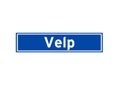 Velp isolated Dutch place name sign. City sign from the Netherlands. Royalty Free Stock Photo