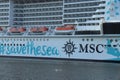 Velsen, the Netherlands - June 6th 2023: MSC Euribia Cruise Ship