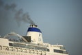 Velsen, The Netherlands - Oktober, 15th 2017: Columbus cruiseship, detail of funnel Royalty Free Stock Photo