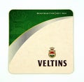 Veltins pilsener beer coaster