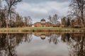 Veltrusy Castle,baroque chateau with large park,popular tourist landmark,Czech Republic.Beautiful residence in Czech countryside Royalty Free Stock Photo