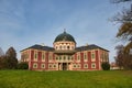 Veltrusy Chateau in autumn time under blue sky. Royalty Free Stock Photo