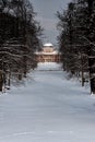 Veltrusy chateau in winter Royalty Free Stock Photo