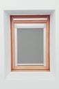 Velux style window with grey blackout blind shutter fitted