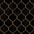 Velvet black watercolor moroccan vintage decorative seamless pattern
