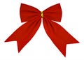 Velvet bow - red Royalty Free Stock Photo