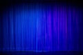 velvet curtain or drapes blue background Royalty Free Stock Photo