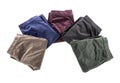 Velvet Pants of Assorted Colors Isolated on White #2