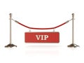 Velvet rope barrier, with VIP sign Royalty Free Stock Photo