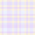 Velvet seamless check tartan, graph pattern textile fabric. Comfortable texture background vector plaid in light and cornsilk Royalty Free Stock Photo
