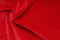 Velvet texture red color background , expensive luxury fabric,  wallpaper. Royalty Free Stock Photo