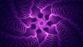 Velvet Violet Smoke Swirls on Black Abstract Fractal Gnarls Background Royalty Free Stock Photo