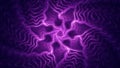 Velvet Violet Smoke Swirls on Black Abstract Fractal Gnarls Background