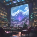 Velvet Volcano Lounge, Exquisite Interior Royalty Free Stock Photo