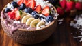 velvety acai bowl Royalty Free Stock Photo