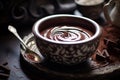 Velvety Bowl chocolate paste. Generate Ai