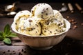 Velvety Italian ice cream. Generate Ai
