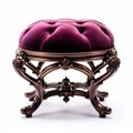 Stunning Velvet Victorian Foot Stool With Hyper-realistic Detail