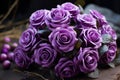 Velvety Violet roses. Generate Ai