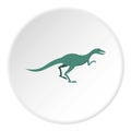 Velyciraptor dinosaur icon circle