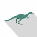 Velyciraptor dinosaur icon, flat style