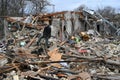 Velyka Vilshanytsia, Ukraine - March 9, 2023: Rubble of a house following a Russian strike in Lviv region