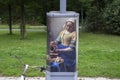 Vemeer Painting On A Parking Meter At Amsterdam The Netherlands 29-7-2023