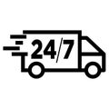 24/7 delivery icon