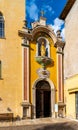 Cathedral of Our Lady of Nativity Notre Dame de la Nativite at Place Clemenceau main in historic old town of Vence in France