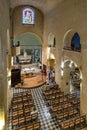 Main nave and presbytery of Our Lady of Nativity Cathedral Notre Dame de la Nativite in Vence historic town in France