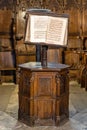 XV century stalls and pulpit in Our Lady of Nativity Cathedral Notre Dame de la Nativite in Vence historic town in France