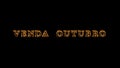 Venda outubro fire text effect black background