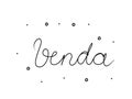 Venda phrase handwritten with a calligraphy brush. Sell-out in portuguese. Modern brush calligraphy. Isolated word black