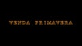 Venda Primavera fire text effect black background