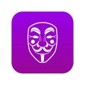 Vendetta mask icon digital purple