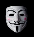 Vendetta mask isolated on black or Guy Fawkes mask Royalty Free Stock Photo