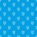 Vendetta mask pattern seamless blue