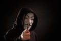 Vendetta mask - symbol for the online hacktivist group Anonymous