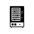 Black solid icon for Vending Machine, vending and machine Royalty Free Stock Photo