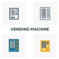 Vending Machine outline icon. Thin style design from city elements icons collection. Pixel perfect symbol of vending machine icon Royalty Free Stock Photo