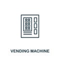 Vending Machine outline icon. Thin style design from city elements icons collection. Pixel perfect symbol of vending machine icon Royalty Free Stock Photo