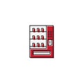 Vending machines vector icon, sign, illustration on background